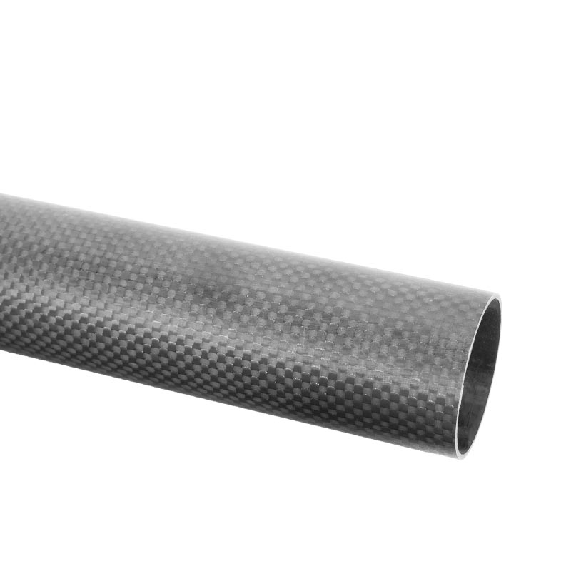 Tubo de fibra de carbono de tecido liso 3k com acabamento fosco